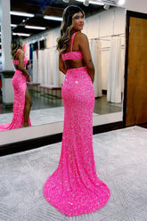 Hot Sequins Hollow-Out Mermaid Prom Dress